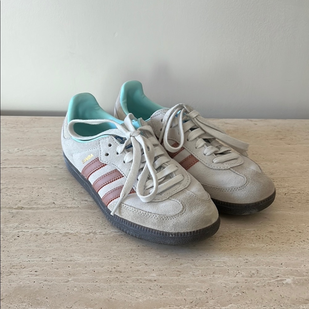 Adidas Samba Tan/Pink/Blue